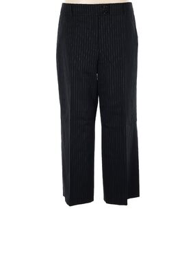 Fashion Bug Woman's High Rise Black With White Pinstripe Pants Size 16